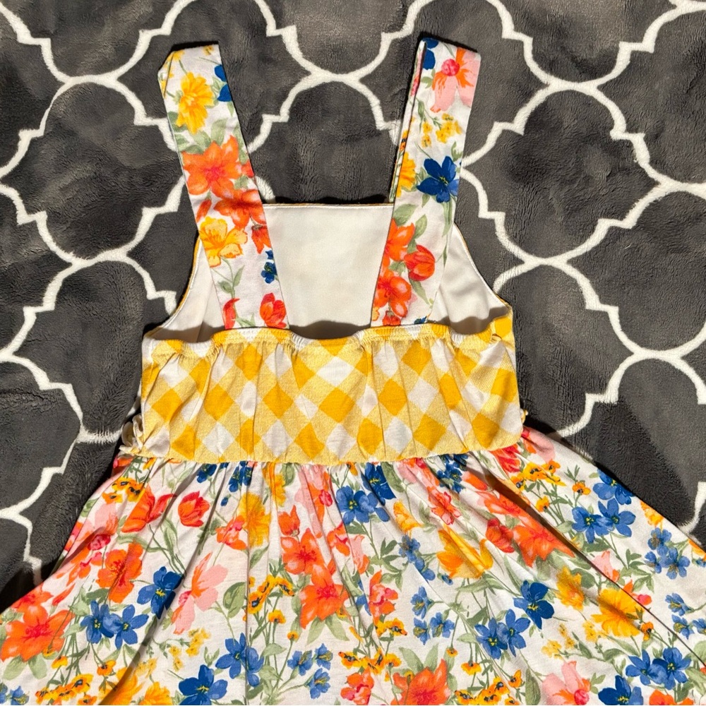 JONA  Michelle  Summer Floral Dress W/Yellow Gingham Top
SIZE  Girls  (7) NWT - Picture 5 of 16